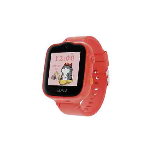 Часы-телефон ELARI детские KidPhone 4G Bubble, красные арт. 151837