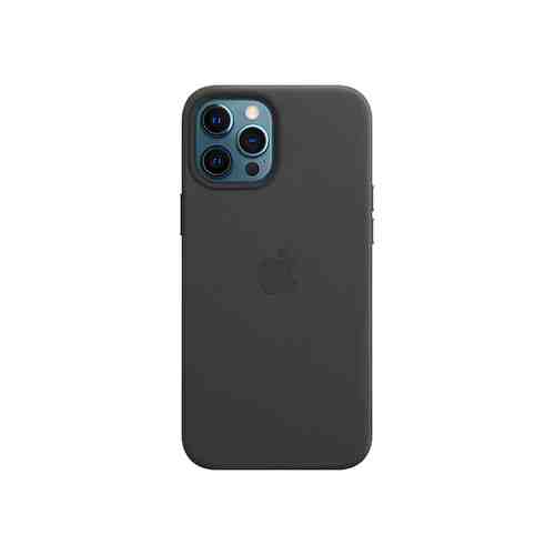 Чехол-крышка Apple MHKM3ZE/A MagSafe для iPhone 12 Pro Max, кожа, черный арт. 136299
