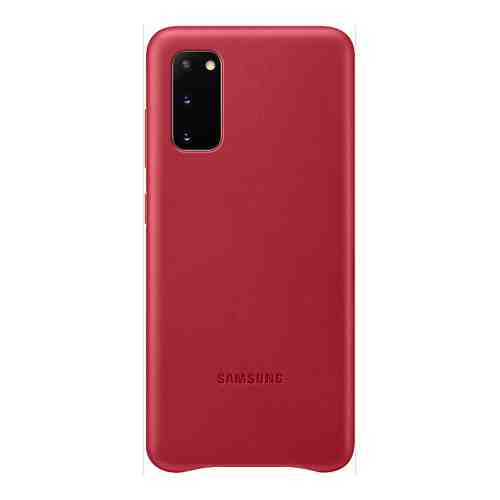 Чехол-крышка Samsung EF-VG980LREGRU для Galaxy S20, кожа, красный арт. 131666