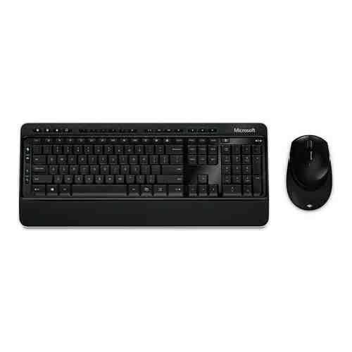 Комплект клавиатура и мышь Microsoft Comfort 3050 клав-черный мышь-черный USB беспроводная Multimedia