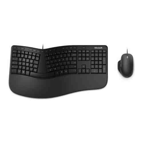 Комплект клавиатура и мышь Microsoft Ergonomic Keyboard & Mouse Busines клав-черный мышь-черный USB Multimedia