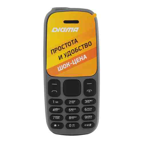 Мобильный телефон Digma A106 Linx 32Mb серый моноблок 2Sim 1.44'' 68x98 GSM900/1800