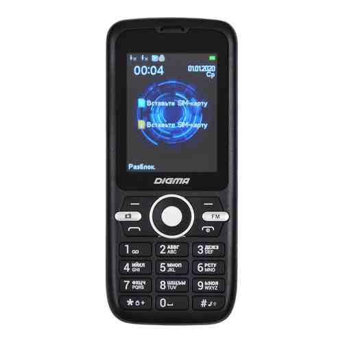 Мобильный телефон Digma B240 Linx 32Mb черный моноблок 2Sim 2.44'' 240x320 0.08Mpix GSM900/1800 FM microSD