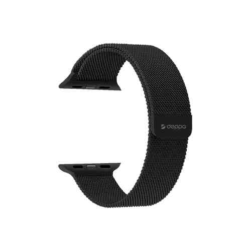 Ремешок Deppa Band Mesh для Apple Watch 38/40 mm, нержавеющая сталь, черный арт. 136363