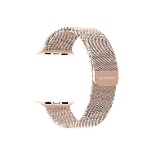 Ремешок Deppa Band Mesh для Apple Watch 42/44 mm, нержавеющая сталь, розовое золото арт. 136359