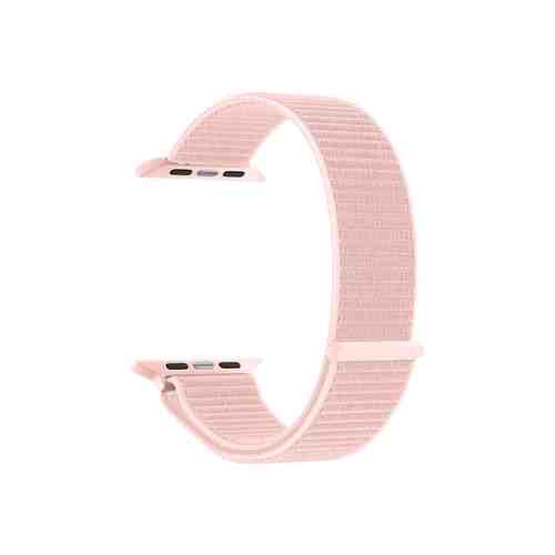 Ремешок Deppa из плетеного нейлона для Apple Watch 40мм на липучке, розовый арт. 136438