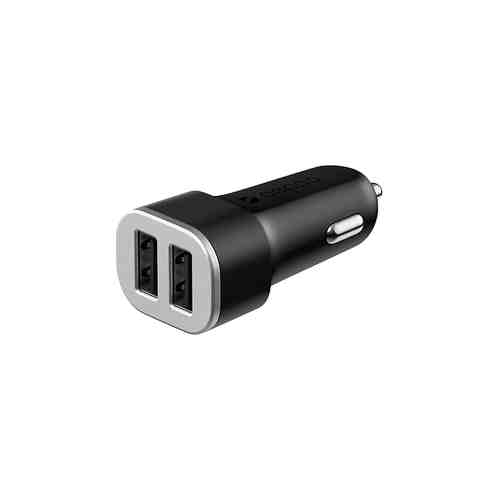 Зарядное устройство автомобильное Deppa 2 USB 2.4А, черное арт. 151061