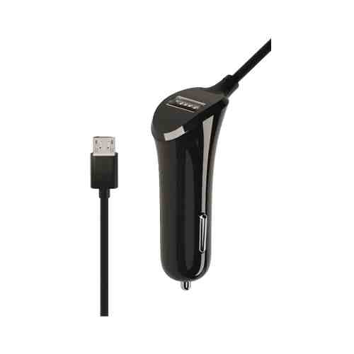 Зарядное устройство автомобильное Everstone ES-CCH-003 micro-USB + USB порт, черное арт. 146871