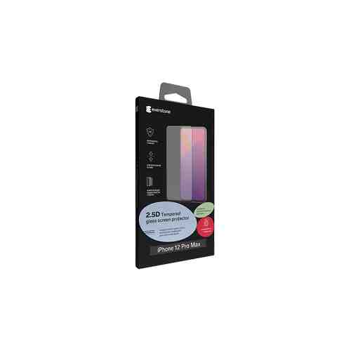 Защитное стекло Everstone для Apple iPhone 12 Pro Max 2.5D Full Glue (черная рамка) арт. 148202