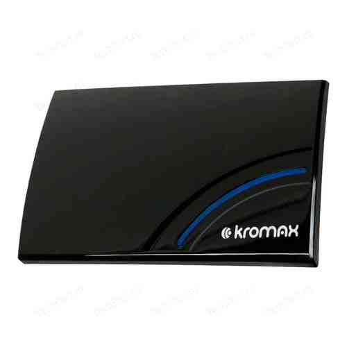 Антенна телевизионная Kromax FLAT-05 (комнатная, активная, 28 дБ, 220В) черная