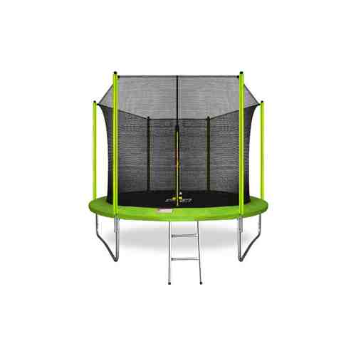 Батут Arland 10FT с внутренней страховочной сеткой и лестницей (светло-зеленый)