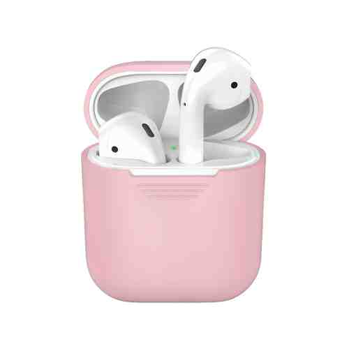 Чехол Deppa для футляра наушников Apple AirPods, силикон, розовый арт. 106495