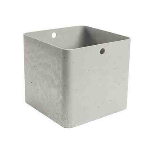 Декоративный ящик CURVER BETON XL CUBE BOX grey 28x28x26 см (243407)