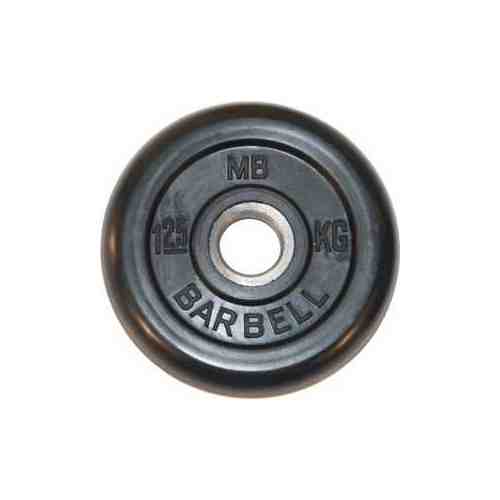 Диск обрезиненный MB Barbell 31 мм. 1.25 кг. черный ''Стандарт''
