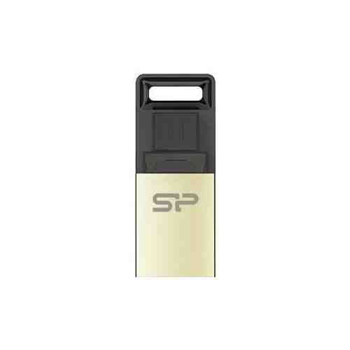 Флеш накопитель Silicon Power 8Gb Mobile X10 OTG USB 2.0/MicroUSB Золотистый (SP008GBUF2X10V1C)