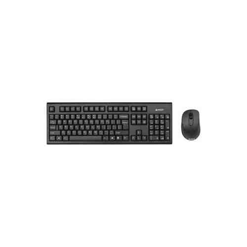 Комплект клавиатура и мышь A4Tech 7100N клав-черный мышь-черный USB беспроводная