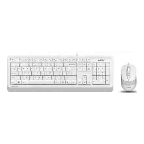 Комплект клавиатура и мышь A4Tech Fstyler F1010 клав-белый/серый мышь-белый/серый USB Multimedia