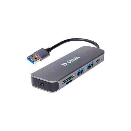 Концентратор D-Link с 2 портами USB 3.0, 1 портом USB Type-C, слотами для карт SD и microSD и разъемом USB 3.0 (DUB-1325/A1A)