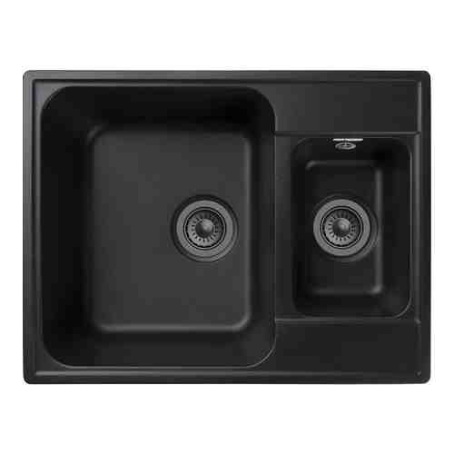 Кухонная мойка GranFest Quarz GF-Z09 с сифоном, черная
