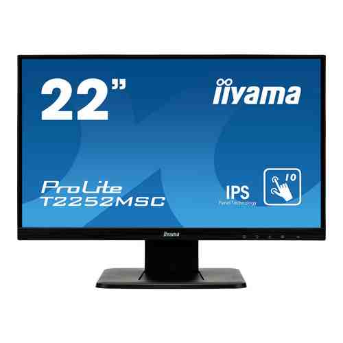 Монитор Iiyama 21,5'' ProLite T2252MSC-B1 1920х1080 IPS W-LED 16:9 SmoothTouch 7ms VGA DVI-D HDMI 5M:1 1000:1 178/178 250cd Tilt H (T2252MSC-B1)