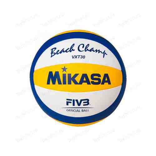 Мяч для пляжного волейбола Mikasa VXT30, размер 5, цвет бел-син-желт