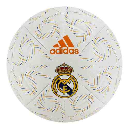 Мяч футбольный Adidas RM Clab Home GU0221, р.5, 2 пан., белый