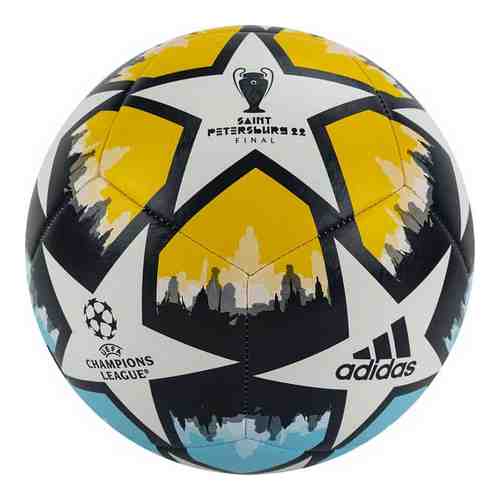 Мяч футбольный Adidas UCL Training St.P H57813, р.5, 12 пан., бело-мультиколор