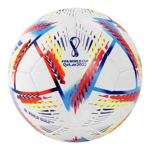 Мяч футбольный Adidas WC22 Rihla Training, арт. H57798, р.5, 12 панелей, бело-мультиколор