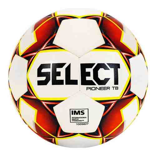Мяч футбольный Select Pioneer TB арт. 810221-274, р.5, IMS, 32 пан, гл.ПУ, термосш, бело-красно-желтый