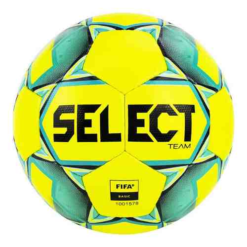Мяч футбольный Select Team Basic 815419-552, р.5, FIFA Basic, желто-бирюзовый