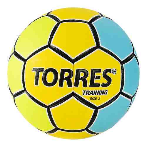 Мяч гандбольный Torres Training арт. H32152, р.2, желто-голубой
