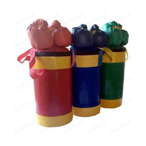 Набор боксерский КМС детский № 2 (мешок боксерский 5 кг., перчатки, трос) красно/жёлтый