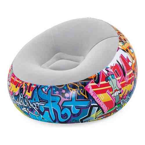 Надувное кресло Bestway Inflate-A-Chair Graffiti 112x112x66см, 75075 BW