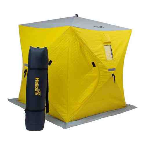 Палатка для зимней рыбалки Helios утепл. Куб 1,8х1,8 yellow/gray (HS-ISCI-180YG)