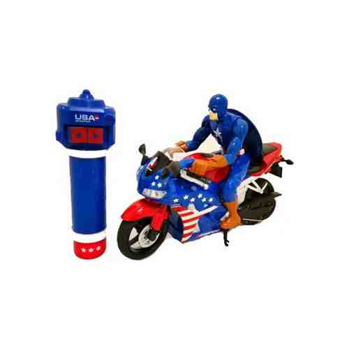 Радиоуправляемый мотоцикл Yongxiang Toys (Капитан Америка) с гироскопом - 8897-202A