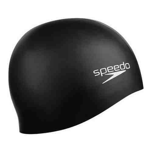 Шапочка для плавания Speedo Plain Flat Silicone Cap, 8-709900001, ЧЕРНЫЙ, силикон