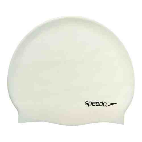 Шапочка для плавания Speedo Plain Flat Silicone Cap арт. 8-709910010, белый, силикон