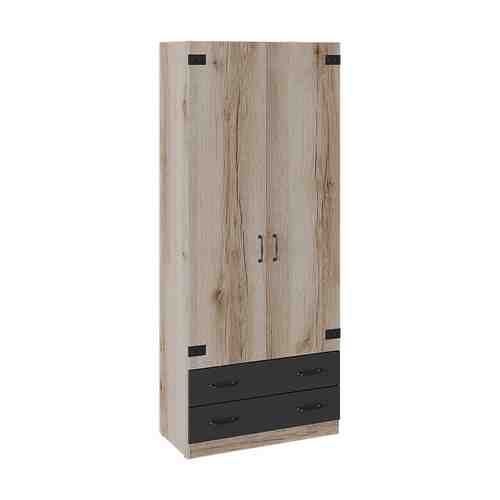 Шкаф для одежды комбинированный ТриЯ Окланд ТД-324.07.22 фон черный/дуб делано