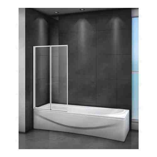 Шторка для ванны Cezares Relax V-2 80x140 прозрачная, серый (RELAX-V-2-80/140-C-Bi)