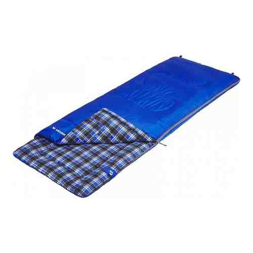 Спальный мешок Jungle Camp Cosmic Comfort JR, с фланелью, с подголовником, цвет синий 70917 (Детский)