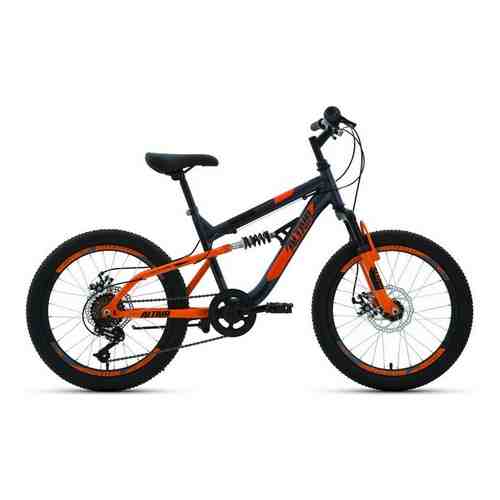 Велосипед Altair MTB FS 20 disc (2021) 14 темно-серый/оранжевый