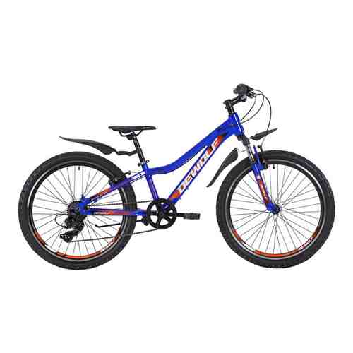 Велосипед DEWOLF Ridly JR 24 электро-синий/красно-оранжевый/черный/белый
