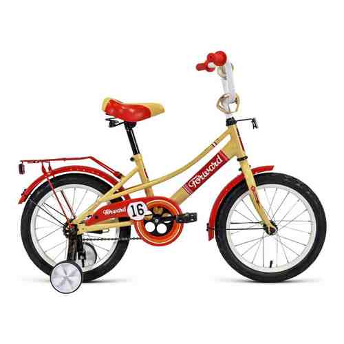 Велосипед Forward AZURE 16 (2021) бежевый/красный