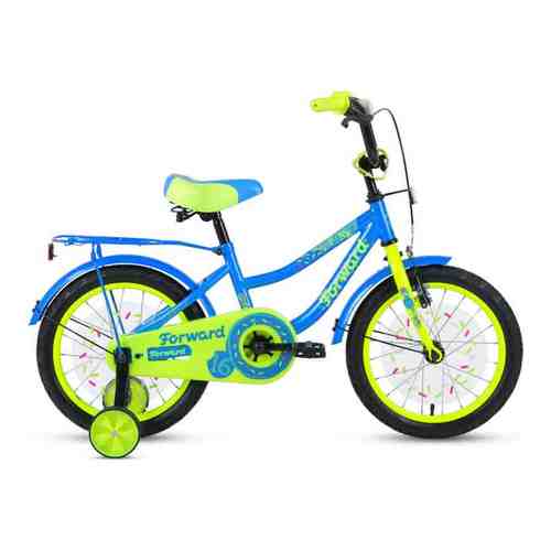 Велосипед Forward FUNKY 16 (2021) голубой/ярко-зеленый