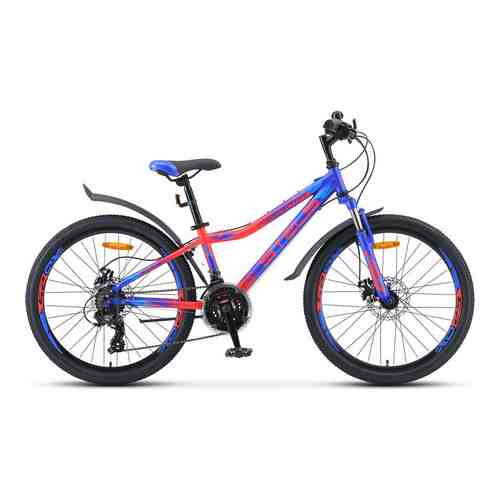 Велосипед Stels Navigator-410 MD 24'' 21-sp V010 12'' Синий/неоновый красный