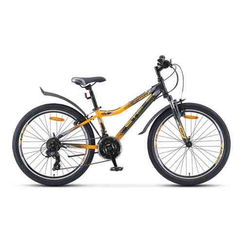 Велосипед Stels Navigator-410 V 24'' 21-sp V010 12'' Чёрный/жёлтый